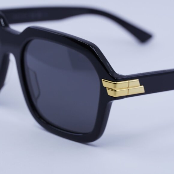 Bottega Veneta BV1123S 001 Sunglasses Black Square Frame, Grey Lenses - Picture 8 of 10
